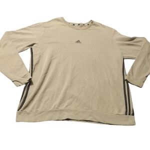 Adidas Men's Beige Crewneck Sweater